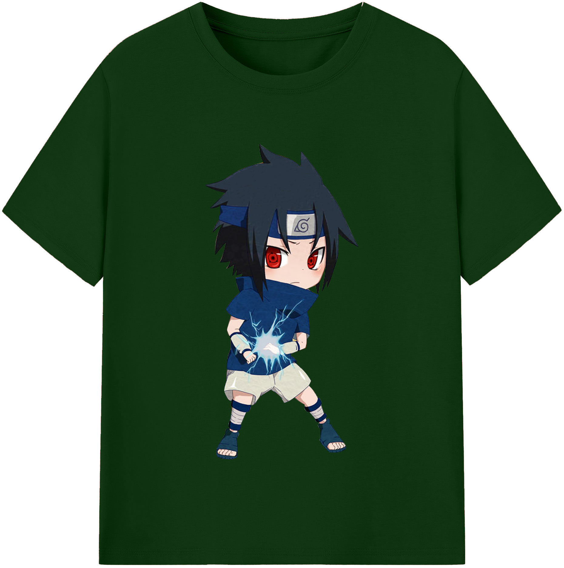 （画像用） NARUTO -ナルト- うちは サスケ Uchiha Sasuke 綿100％半袖Tシャツ（フロントプリント）